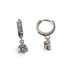  Серьги Xuping (Белые Золото+Белые Камни; Конго; 2,0см)
