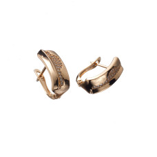 Сережки Xuping (Золото 18К+Біле Каміння; Англійська; 1,8см)