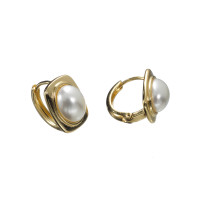 СеСережки Xuping (Золото 925р+Біла Перлина; Конго; 1,5см)
