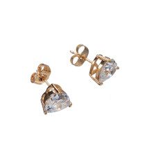 Сережки Xuping (Золото 18К+Біле Каміння; Гвоздик; 0,9см)