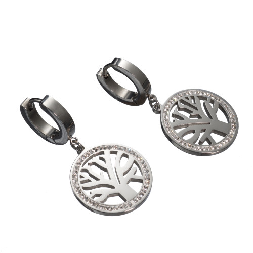 Сережки Xuping (Біле Золото+Біле Каміння; Конго; 3,4см)