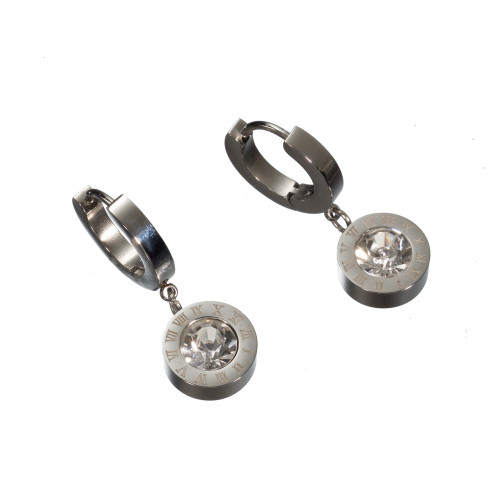 Сережки Xuping (Біле Золото+Циркони; Конго; 2,5см)