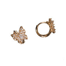 Сережки Xuping (Золото 18К+ Біле Каміння; Конго; 1,5см)