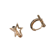 Сережки Xuping (Золото 18К+ Біле Каміння; Конго; 1,4см)
