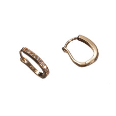 Сережки Xuping (Золото 18К+ Біле Каміння; Конго; 1,4см)