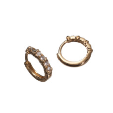 Сережки Xuping (Золото 18К+ Біле Каміння; Конго; 1,2см)