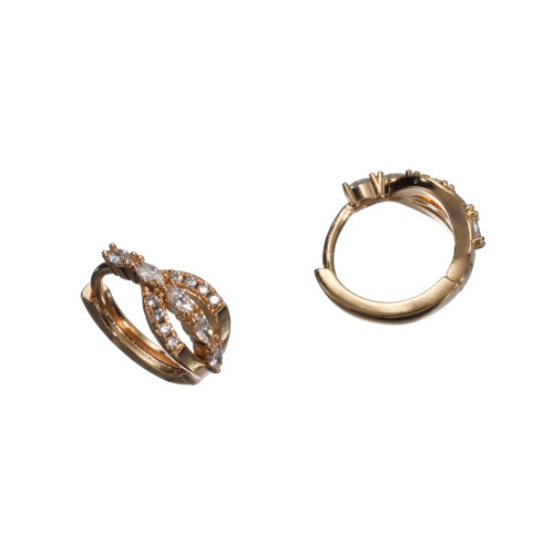 Сережки Xuping (Золото 18К+ Біле Каміння; Конго; 1,2см)