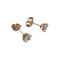 Сережки Xuping (Золото 18К+ Циркони; Гвоздик; 0,7см)