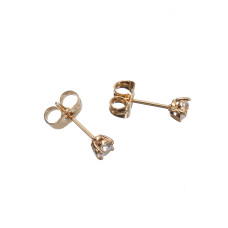 Сережки Xuping (Золото 18К+ Циркони; Гвоздик; 0,4см)