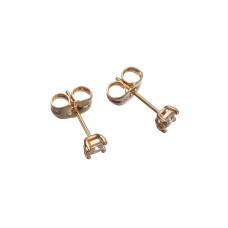 Сережки Xuping (Золото 18К+ Циркони; Гвоздик; 0,4см)
