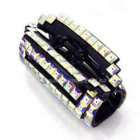 Заколка Крабик з Кристалами "Swarovski" (Чорний; 8,0см)