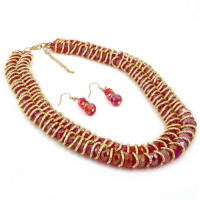 Набор: бусы, серьги