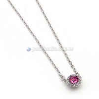 Кольє Swarovski Xuping (Біле Золото+Біле каміння+ Рожевий камінь;Якірне ; 43,0+5,0см)