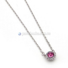 Кольє Swarovski Xuping (Біле Золото+Біле каміння+ Рожевий камінь;Якірне ; 43,0+5,0см)