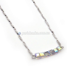 Кольє з кристалами Swarovski Xuping (Біле Золото+Перламутрові Кристали;Фігаро ; 42,0см)