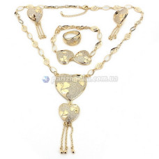 Набір: браслет, кольє, сережки, кільце (Xuping)